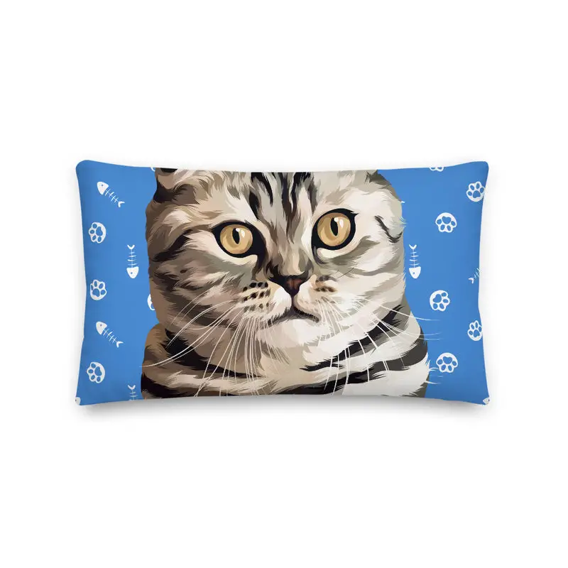 Custom Cat Pillow (Large Face)