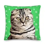 Custom Cat Pillow (Large Face)